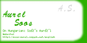 aurel soos business card